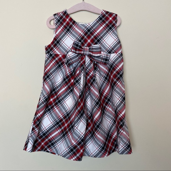 Children's Place red and white plaid dress 24M